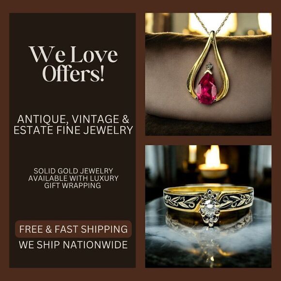 Vintage Estate & Antique Fine Jewelry Sale! Solid Gold 10k 14k 18k Fast Shipping - Picture 2 of 2
